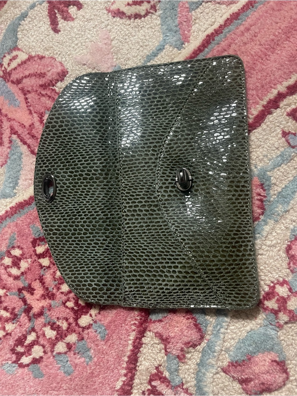 Sorial Dark Green Snake-Embossed Leather Bag